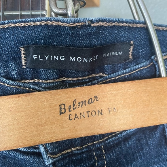 Flying monkey skinny frayed jeans. Super cute and comfortable. High rise. - Picture 3 of 6